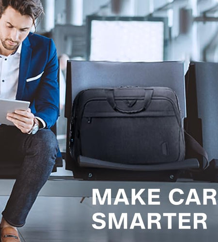 17.3 Inch Laptop Bag, Expandable Computer Bag Laptop Briefcase Men Women,Laptop Shoulder Bag,Work Bag Business Travel Office, Black