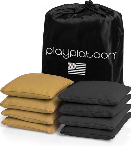 Premium Weather Resistant Duckcloth Cornhole Bags - Set of 8 Bean Bags for Corn Hole Game - Regulation Size & Weight