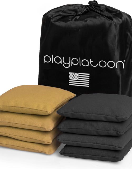 Load image into Gallery viewer, Premium Weather Resistant Duckcloth Cornhole Bags - Set of 8 Bean Bags for Corn Hole Game - Regulation Size &amp; Weight
