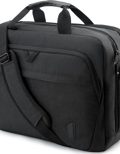 Load image into Gallery viewer, 17.3 Inch Laptop Bag, Expandable Computer Bag Laptop Briefcase Men Women,Laptop Shoulder Bag,Work Bag Business Travel Office, Black
