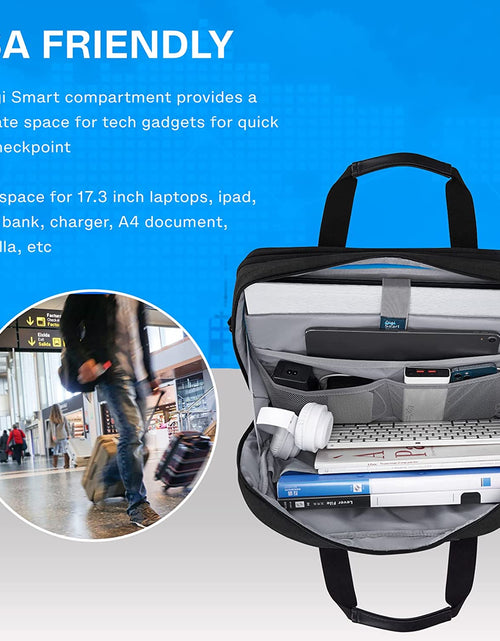 Load image into Gallery viewer, 17.3 Inch Laptop Bag, Expandable Computer Bag Laptop Briefcase Men Women,Laptop Shoulder Bag,Work Bag Business Travel Office, Black

