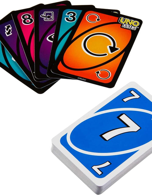 Load image into Gallery viewer, UNO FLIP! Card Game in Storage &amp; Travel Tin, Color Blind Accessible Deck for Kids, Adults &amp; Family Nights &amp; Parties (Amazon Exclusive)
