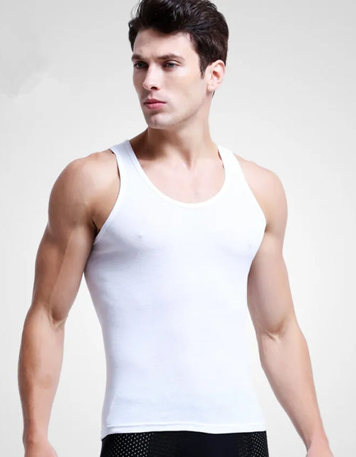 Load image into Gallery viewer, 3Pcs/Lot Man'S 100% Cotton Solid Seamless Underwear Brand Clothing Mens Sleeveless Tank Vest Comfortable Undershirt Undershirts

