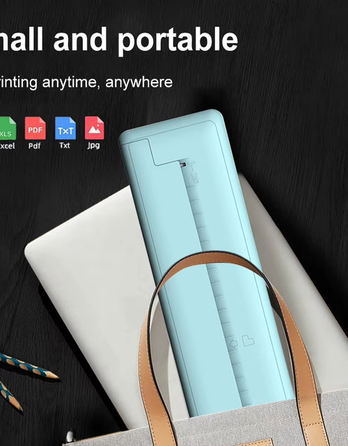 Load image into Gallery viewer, Portable Mini Thermal Printer Wireless Bluetooth A4 Paper Printer Built-In 1000Mah Battery Mini Pocket Printer for Journal Photo
