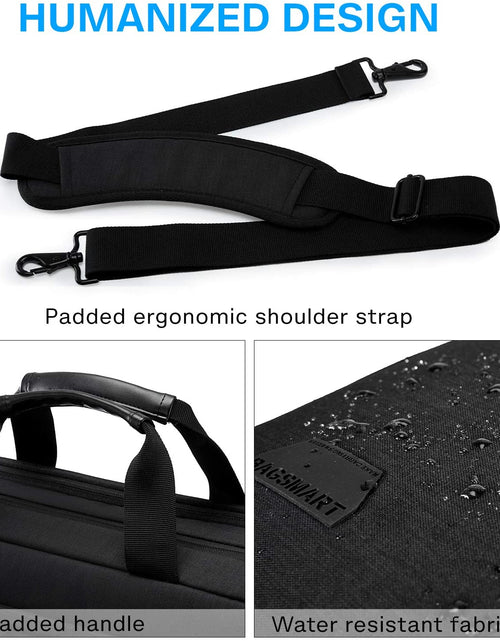 Load image into Gallery viewer, 17.3 Inch Laptop Bag, Expandable Computer Bag Laptop Briefcase Men Women,Laptop Shoulder Bag,Work Bag Business Travel Office, Black
