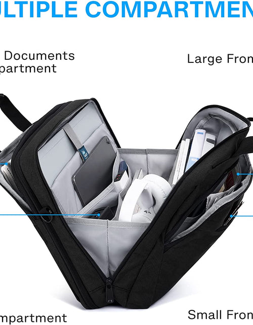 Load image into Gallery viewer, 17.3 Inch Laptop Bag, Expandable Computer Bag Laptop Briefcase Men Women,Laptop Shoulder Bag,Work Bag Business Travel Office, Black
